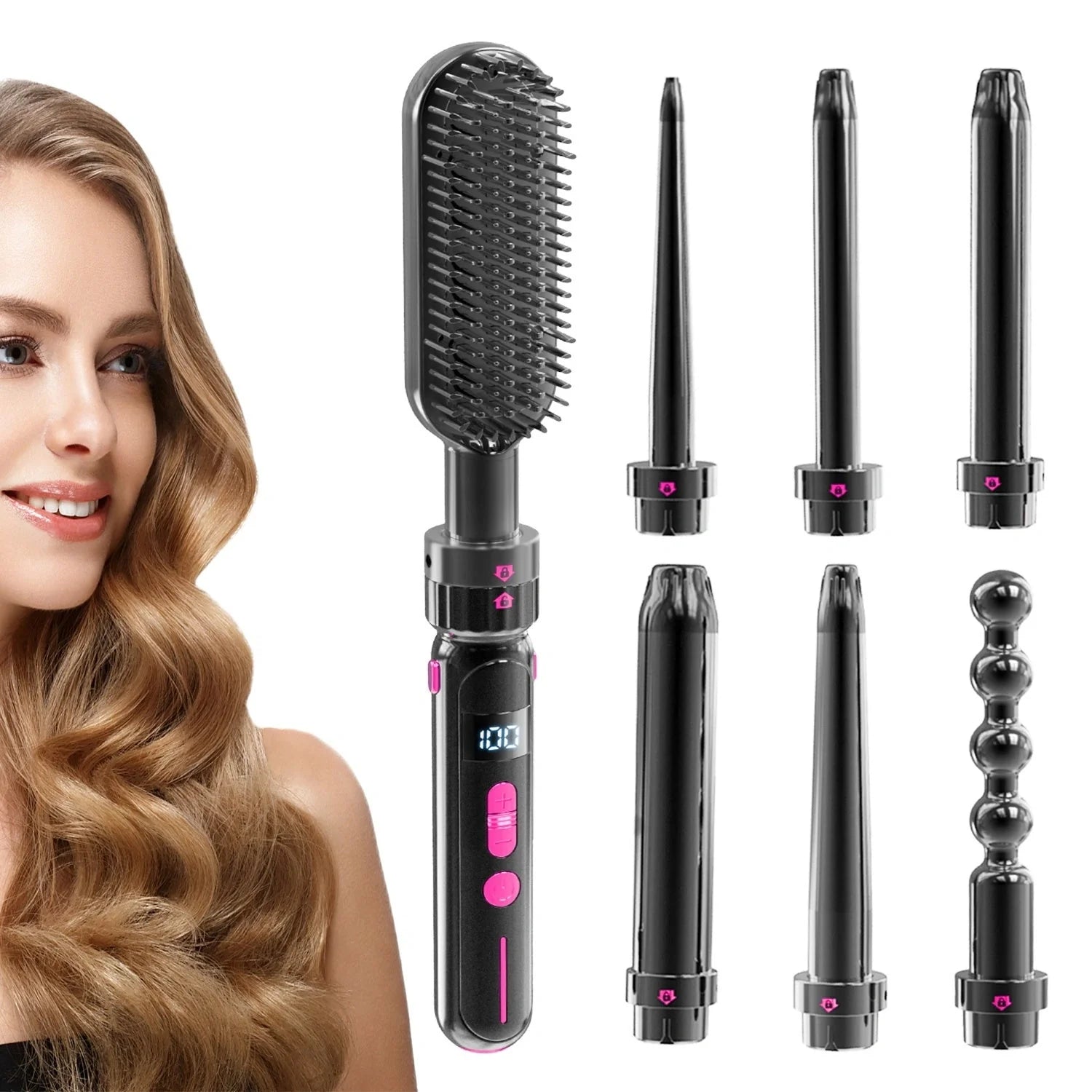 Curly Hair Straightener with dual-function design, ceramic heating element, and anti-scald protection for safe and versatile hair styling