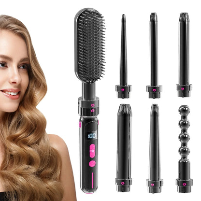 Curly Hair Straightener with dual-function design, ceramic heating element, and anti-scald protection for safe and versatile hair styling