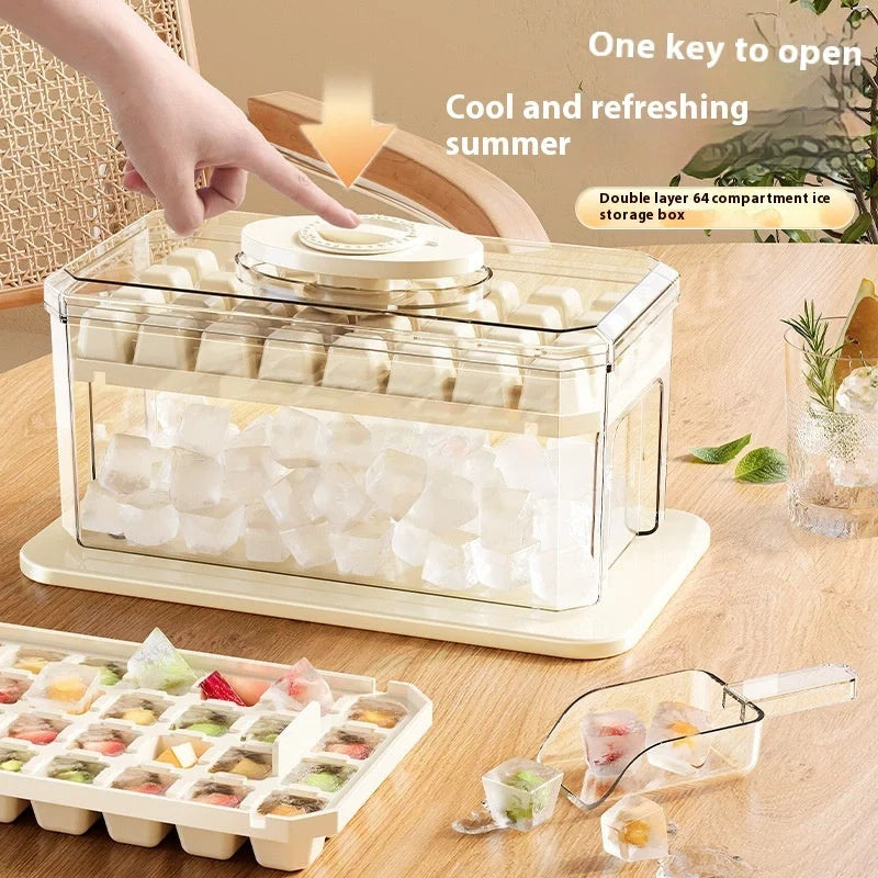PP material ice cube tray with quick release design for easy demolding