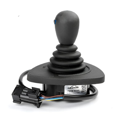 Black ABS plastic forklift hydraulic control lever joystick with cross style design