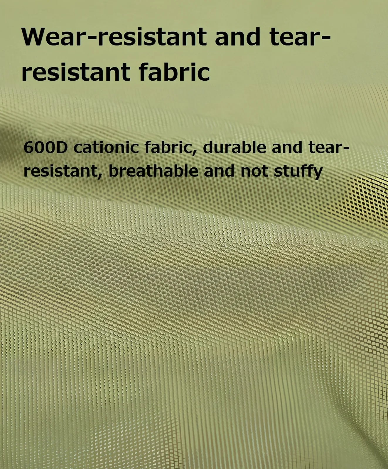 Army green outdoor folding chair with adjustable backrest and legs in reclined position on grass