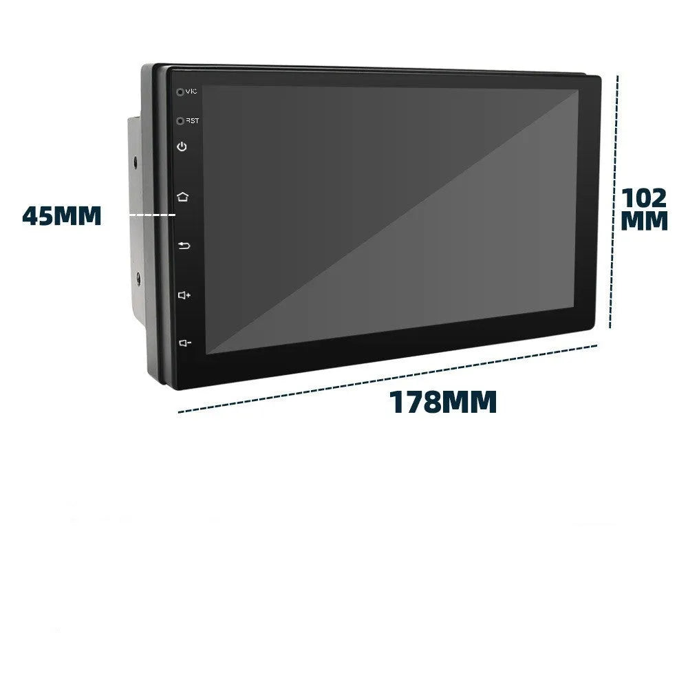 Black universal CarPlay MP5 player with 7-inch screen for GPS navigation and radio in vehicles