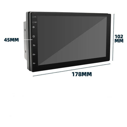 Black universal CarPlay MP5 player with 7-inch screen for GPS navigation and radio in vehicles