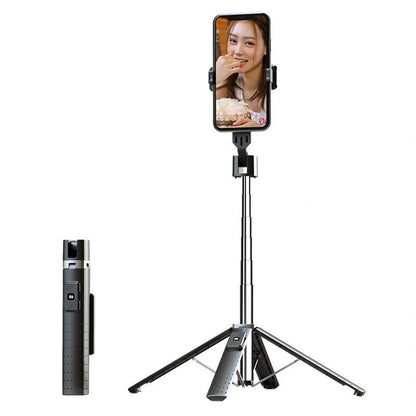 Bluetooth selfie stick with dual fill lights for perfect photos anytime