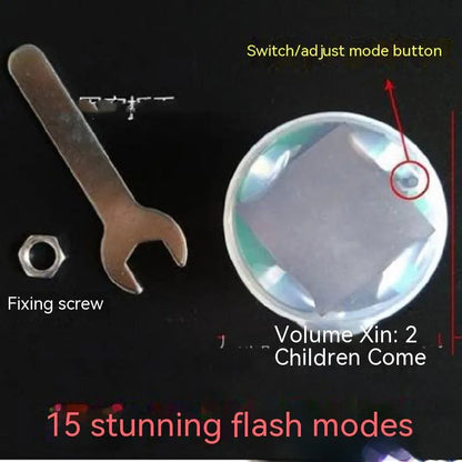 Solar-powered LED valve stem light for car tyres with colour adjustable modes