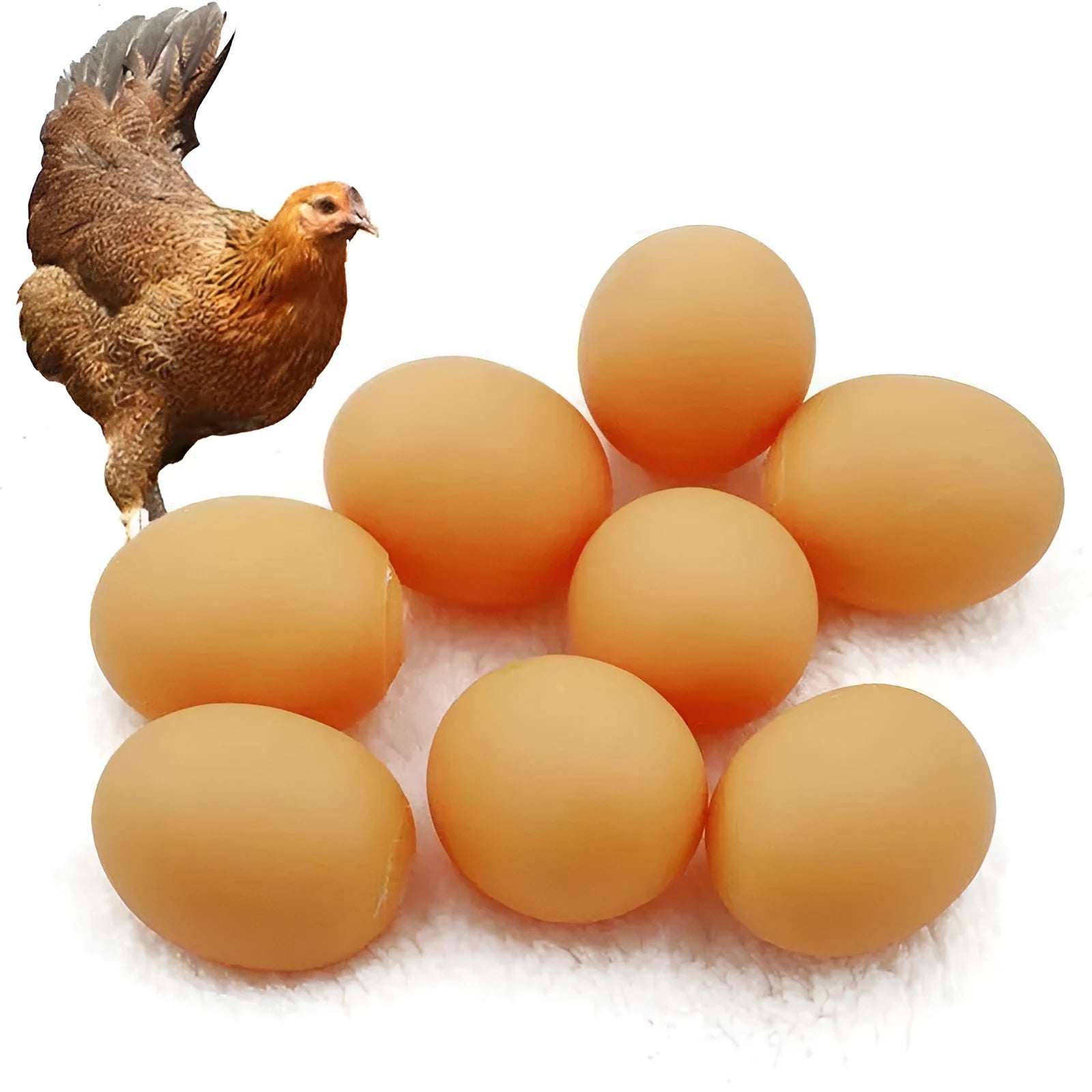 Pink rubber simulation egg dog toy with a textured surface for chewing.