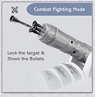 Intellisaur remote-controlled dinosaur toy robot with flexible movements, touch-sensitive mode, and exciting sucker bullet battles