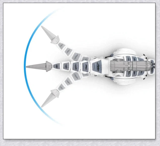 Intellisaur remote-controlled dinosaur toy robot with flexible movements, touch-sensitive mode, and exciting sucker bullet battles