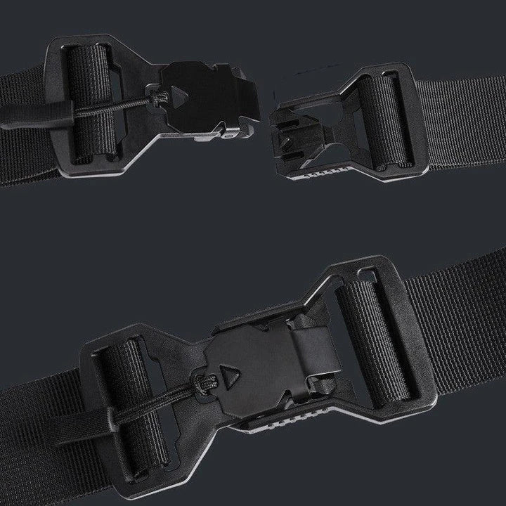 A stylish and functional crossbody bag for men, made with durable nylon and featuring a horizontal square design, multiple pockets, and an adjustable strap.