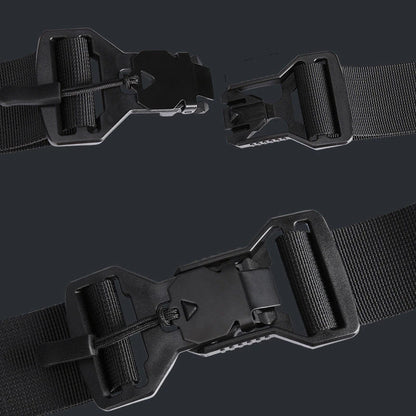 A stylish and functional crossbody bag for men, made with durable nylon and featuring a horizontal square design, multiple pockets, and an adjustable strap.