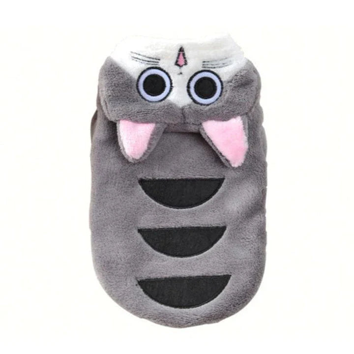 Coral fleece pet clothing in various sizes and colors for cats and dogs to stay warm and cozy during the winter season.