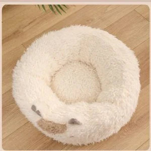 Cozy Alpaca Pet Bed for Cats and Dogs - Luxurious Plush Bedding with Soft Rebound Sponge