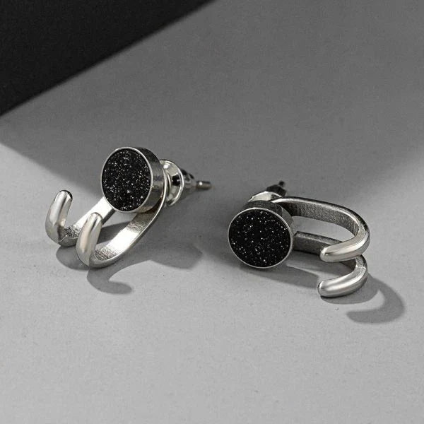 925 Sterling Silver Men's Trend Earrings in Assorted Colors and Designs