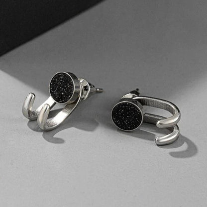 925 Sterling Silver Men's Trend Earrings in Assorted Colors and Designs