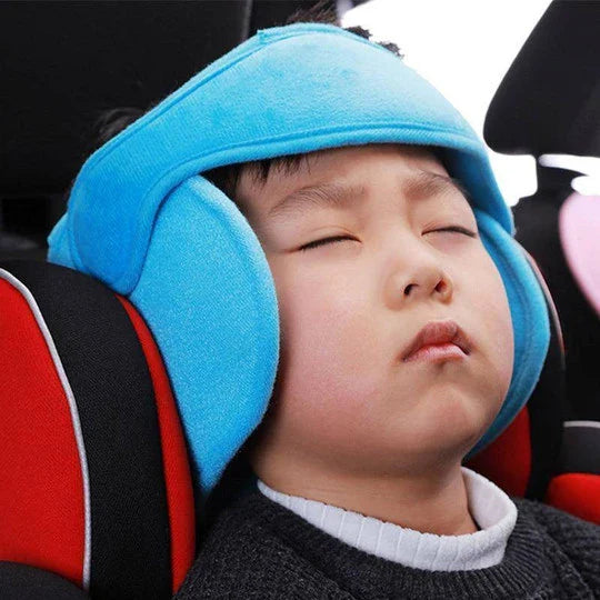 Joopzy Child Car Seat Head Support in gray, blue, and pink colors to keep your child's head safe and secure during car rides
