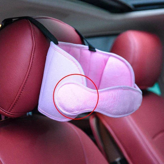 Joopzy Child Car Seat Head Support in gray, blue, and pink colors to keep your child's head safe and secure during car rides