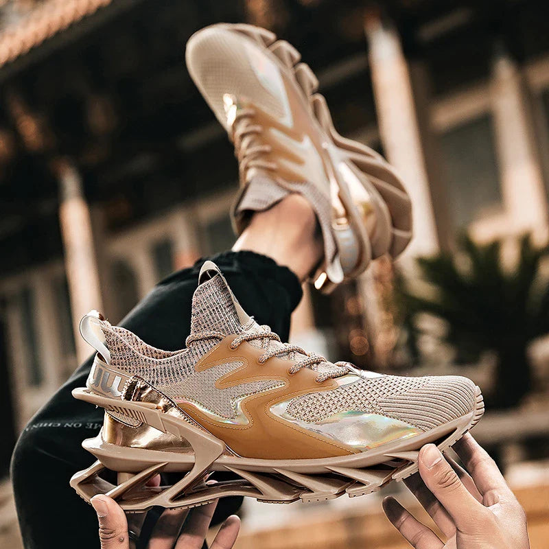 Lightweight and breathable men's casual sports shoes with a sleek, modern design