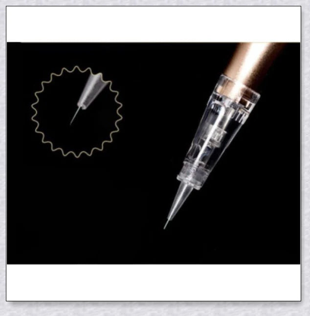 Professional wireless permanent makeup machine pen in various colors, including rose gold, black, blue, yellow, red, silver, and brown