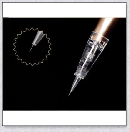 Professional wireless permanent makeup machine pen in various colors, including rose gold, black, blue, yellow, red, silver, and brown