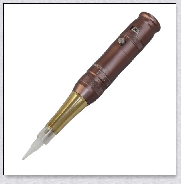 Professional wireless permanent makeup machine pen in various colors, including rose gold, black, blue, yellow, red, silver, and brown