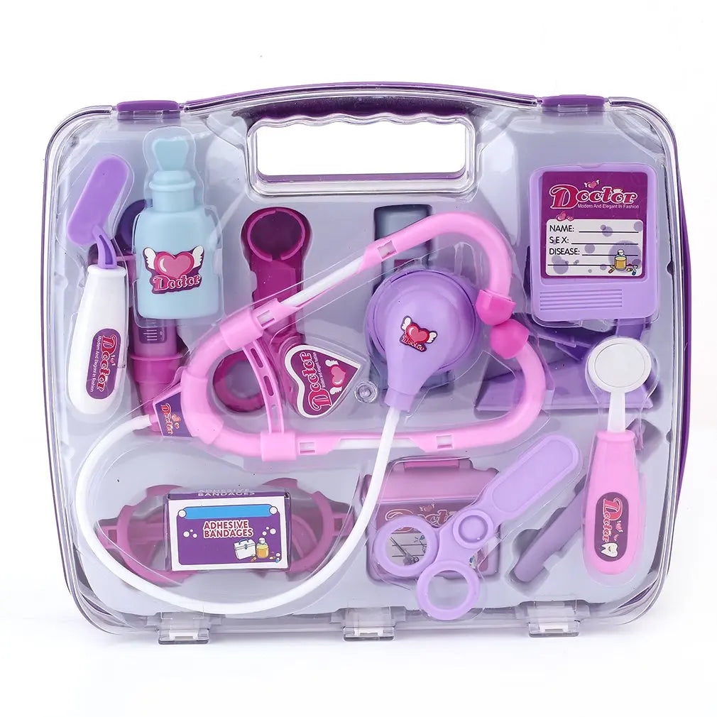 Kids Educational Pretend Doctor Set Toy - Vibrant, colorful medical playset with stethoscope, syringe, and other realistic instruments