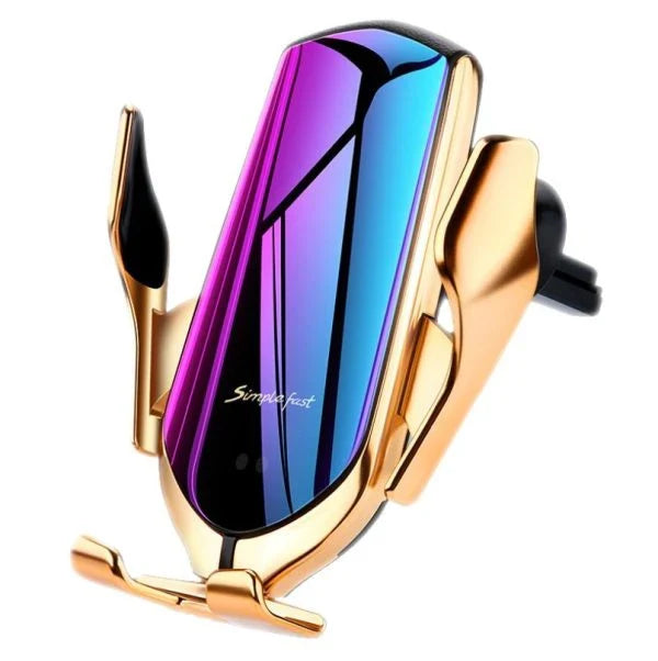 Car Wireless Charger Phone Holder with adjustable mount and 10W wireless charging capabilities