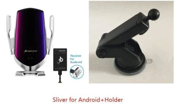 Car Wireless Charger Phone Holder with adjustable mount and 10W wireless charging capabilities