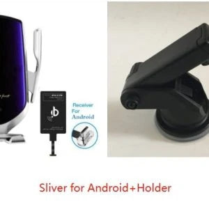 Car Wireless Charger Phone Holder with adjustable mount and 10W wireless charging capabilities
