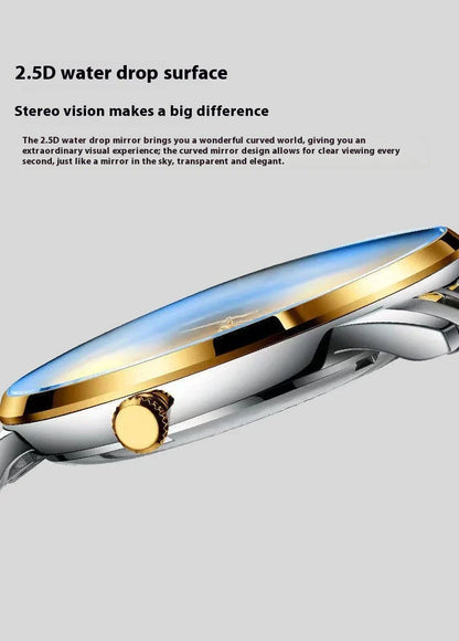 Trendha Men's Waterproof Luminous Calendar Quartz Watch with stainless steel case and scratch-resistant mineral crystal face