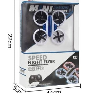 Altitude Hold RC Quadcopter Drone with altitude hold mode, 10-minute flight time, and bright LED lights for nighttime visibility