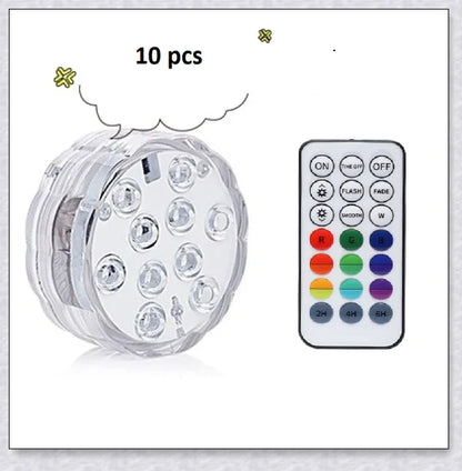 Submersible pool lights with color changing magnetic LED technology for backyard pool parties and relaxation