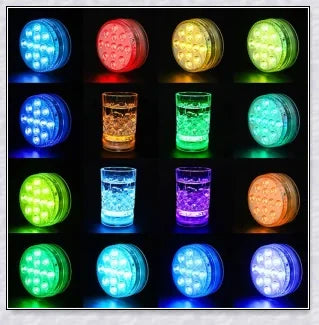 Submersible pool lights with color changing magnetic LED technology for backyard pool parties and relaxation