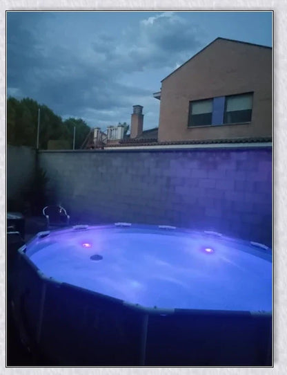 Submersible pool lights with color changing magnetic LED technology for backyard pool parties and relaxation