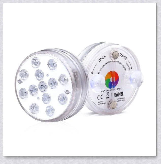 Submersible pool lights with color changing magnetic LED technology for backyard pool parties and relaxation