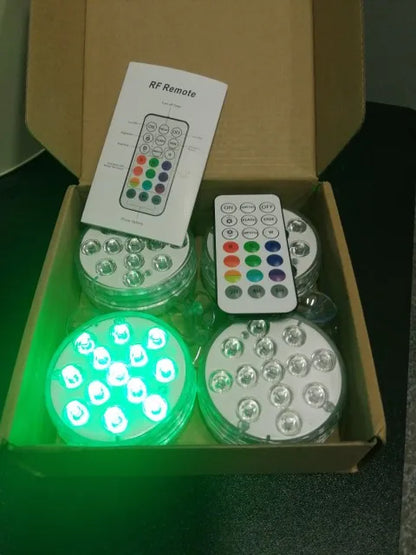 Submersible pool lights with color changing magnetic LED technology for backyard pool parties and relaxation