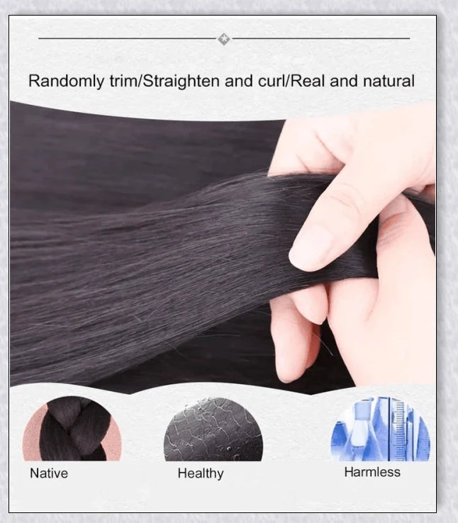 A woman with the Magic Hair Topper Clip, featuring fuller, thicker hair that blends seamlessly with her natural tresses.