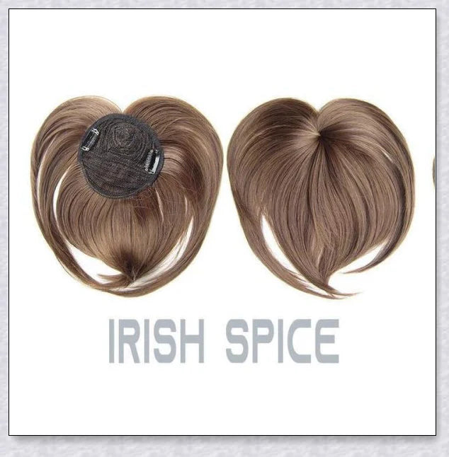 A woman with the Magic Hair Topper Clip, featuring fuller, thicker hair that blends seamlessly with her natural tresses.