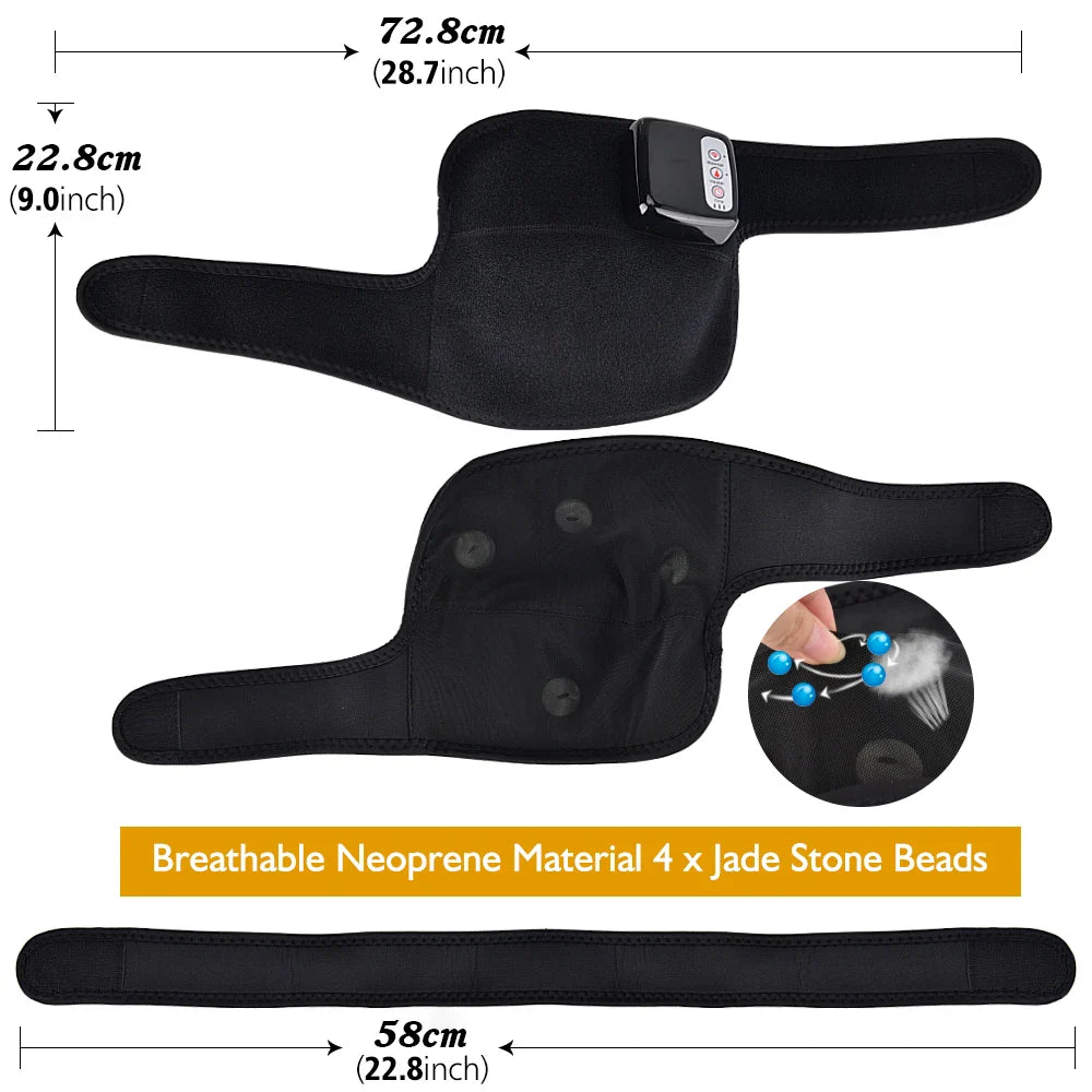 Electric Heating Knee Massager with Vibration, Heat Therapy, and Magnetic Stimulation for Joint Pain Relief and Muscle Recovery