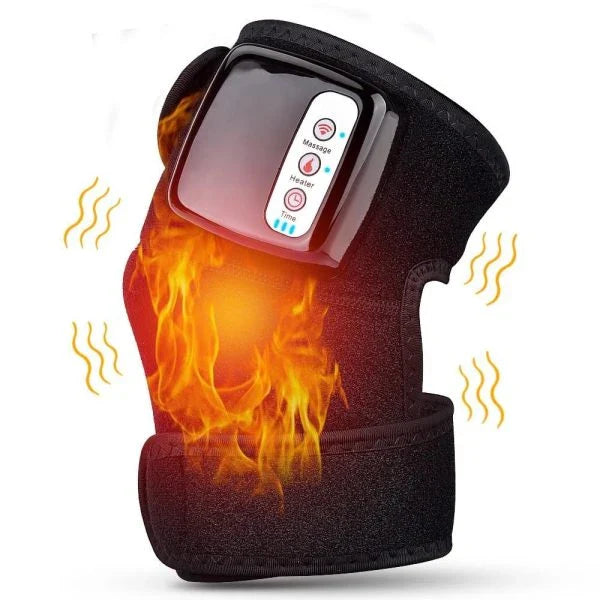 Electric Heating Knee Massager with Vibration, Heat Therapy, and Magnetic Stimulation for Joint Pain Relief and Muscle Recovery