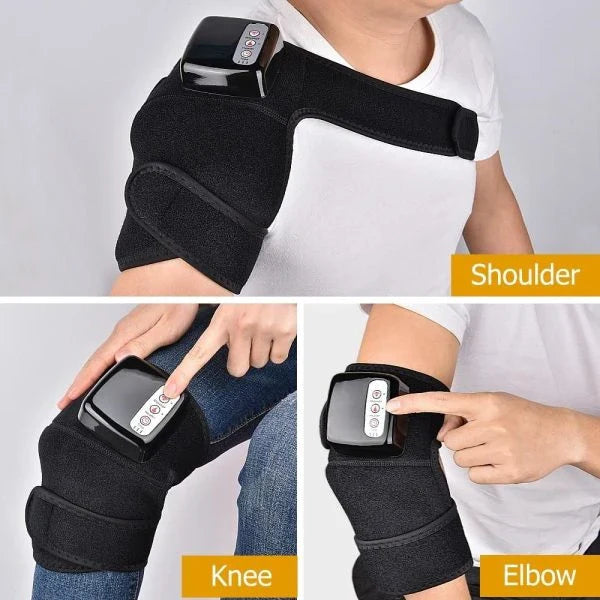 Electric Heating Knee Massager with Vibration, Heat Therapy, and Magnetic Stimulation for Joint Pain Relief and Muscle Recovery