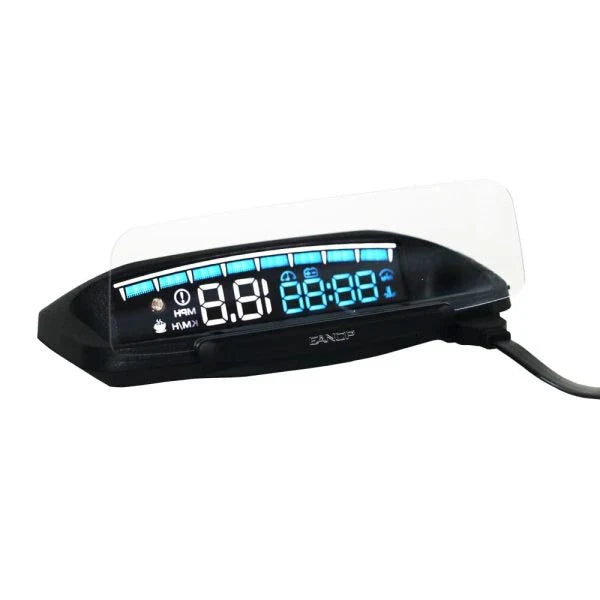 Eanop Hud Mirror 04 Car Head Up Display with OBD2 connection, windshield speed projection, and security alarms