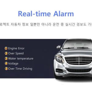 Eanop Hud Mirror 04 Car Head Up Display with OBD2 connection, windshield speed projection, and security alarms