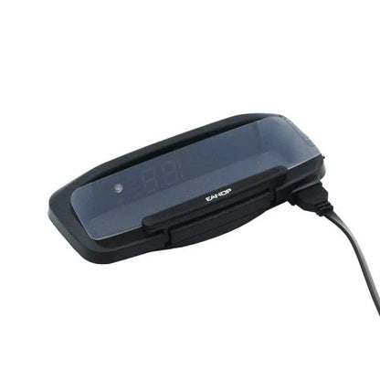 Eanop Hud Mirror 04 Car Head Up Display with OBD2 connection, windshield speed projection, and security alarms