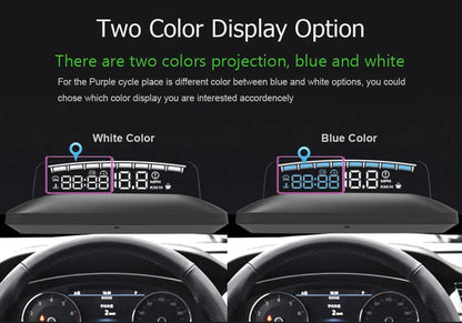 Eanop Hud Mirror 04 Car Head Up Display with OBD2 connection, windshield speed projection, and security alarms