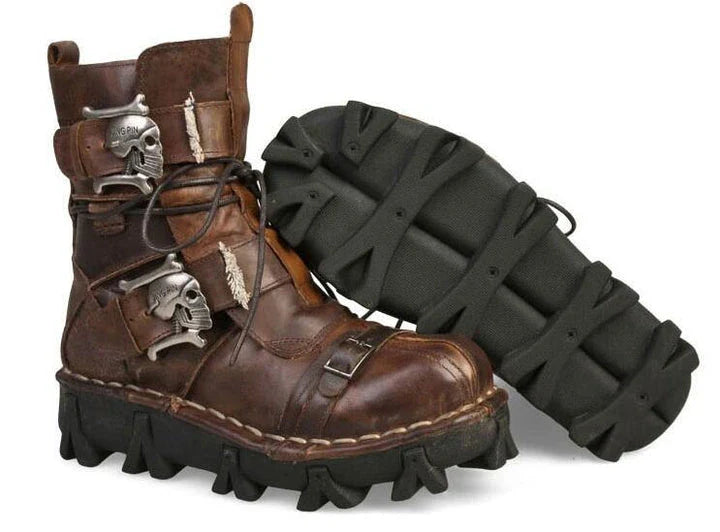 Men's genuine cowhide leather work boots with double-layer polyamine lipid sole for superior traction and comfort