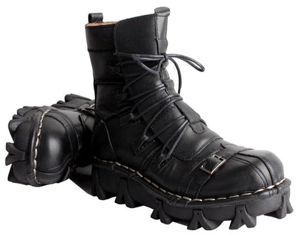 Men's genuine cowhide leather work boots with double-layer polyamine lipid sole for superior traction and comfort