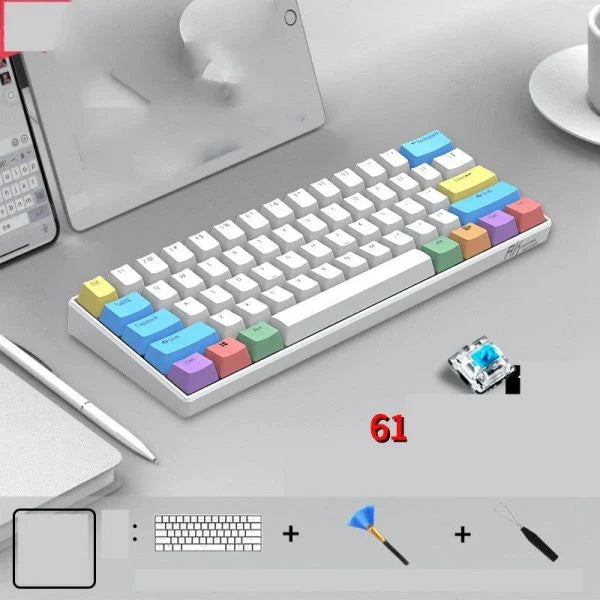 Bluetooth mechanical keyboard with compact design, suitable for mobile devices and tablets