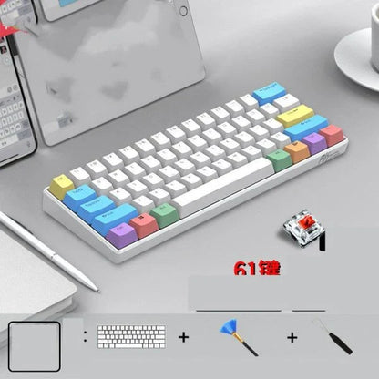 Bluetooth mechanical keyboard with compact design, suitable for mobile devices and tablets