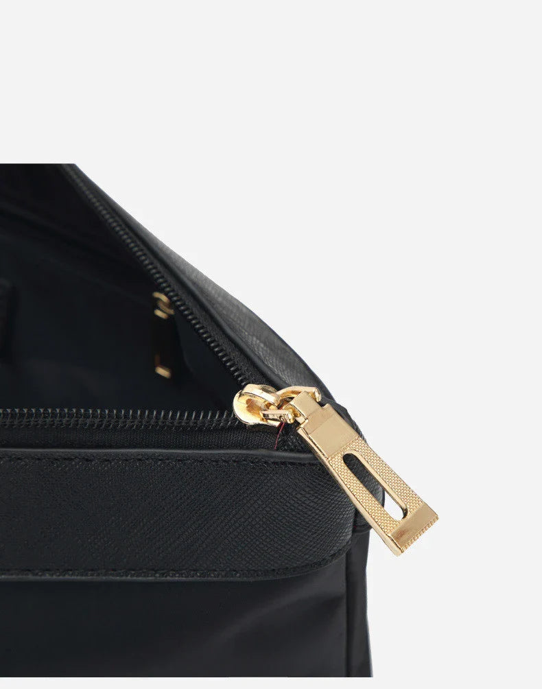 Large Capacity One-Shoulder Tote Bag in Black - Premium PU Leather Carryall with Multiple Interior Pockets