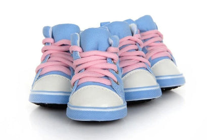 Colorful pet shoes in various sizes and vibrant candy-inspired colors, designed to provide comfort and style for your furry companion.